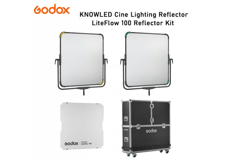 GODOX KNOWLED Cine Lighting Reflector LiteFlow 100 Reflector Kit w Flight Case