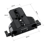 SMALLRIG Baseplate with Dual 15mm Rod Clamp 1674