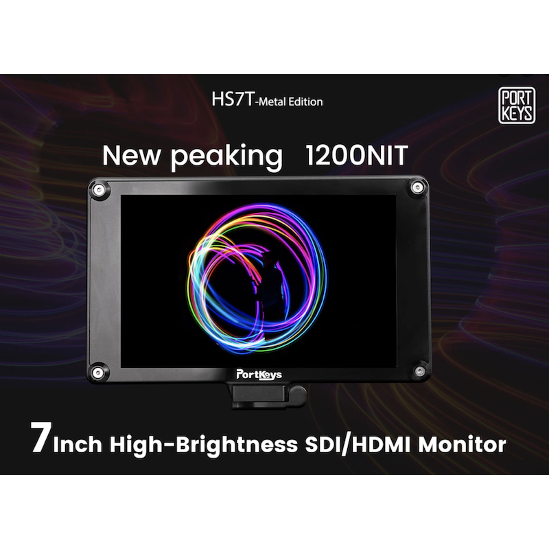 PORTKEYS HS7T II Metal Edition 7 inch 1200NIT Bright 4K HDMI/3G-SDI Monitor with 3D LUTT