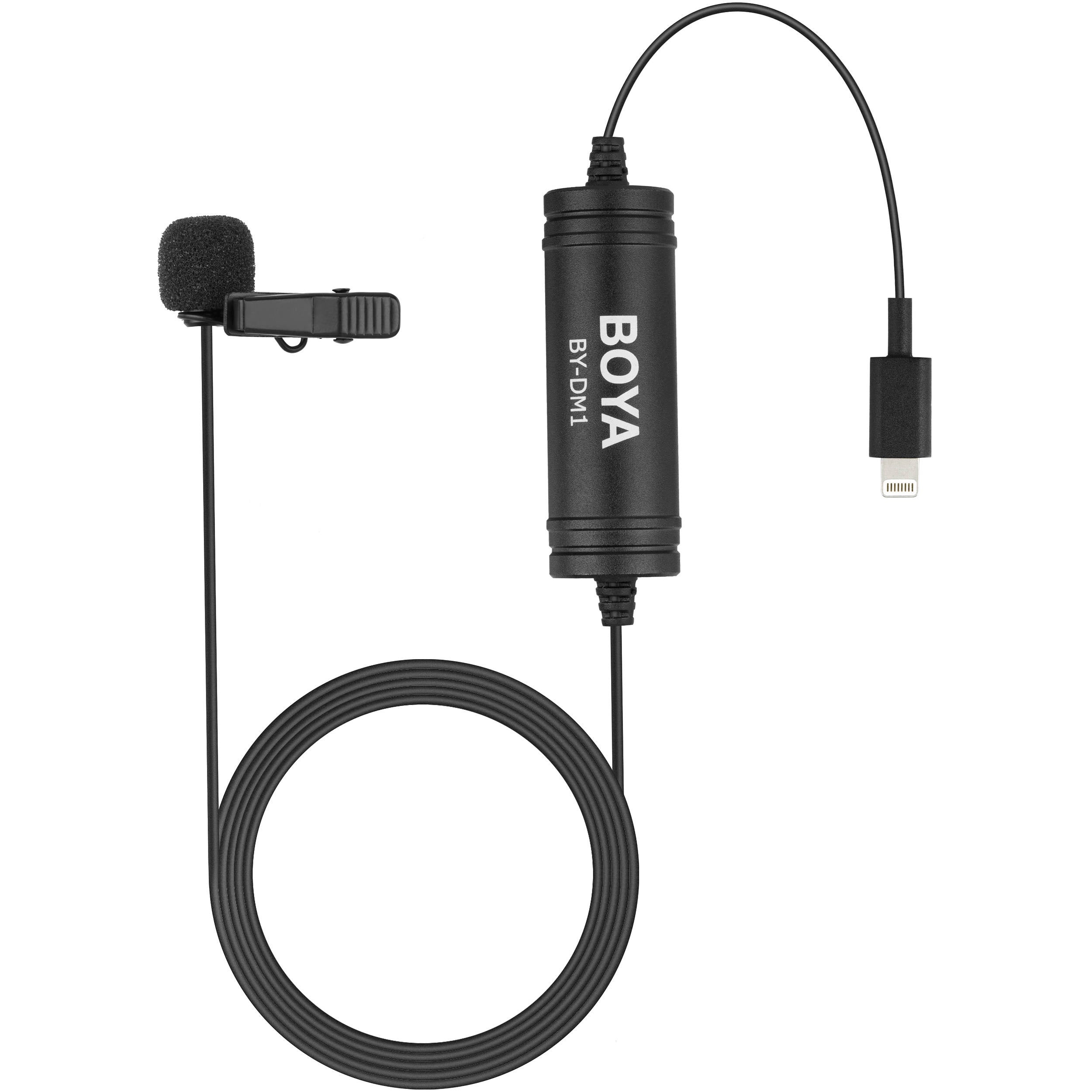 BOYA BY-DM1 Lightning omnidirectional lavalier mic for iOS devices ...